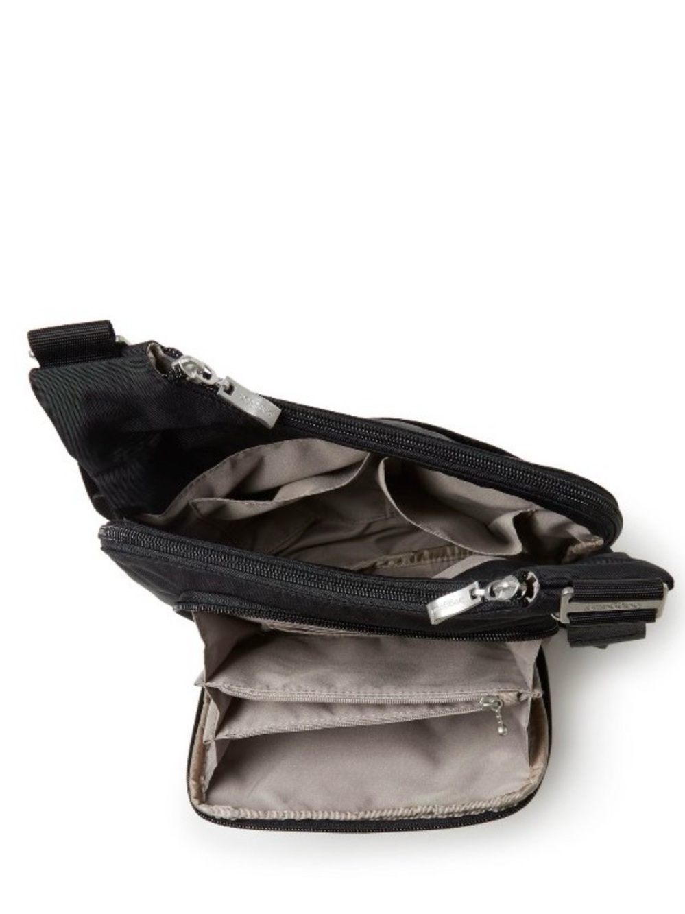 Baggallini Black Legacy Cross Cross Compact Nylon Crossbody - Picture 5 of 16